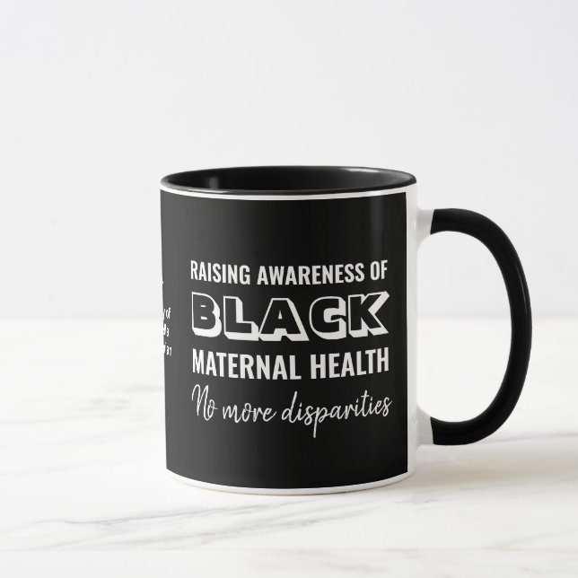 Anpassningsbar Black Maternals Health Awareness Mugg (Höger)
