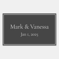 Anpassningsbar Black Namn & Date-etikett