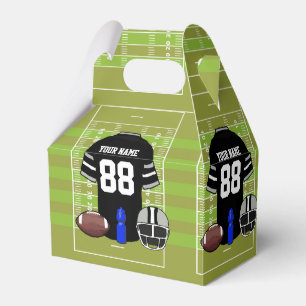 Anpassningsbar Black och Grått Football Jersey p Presentaskar
