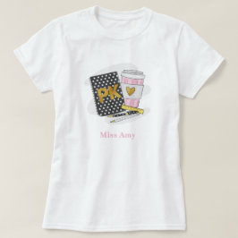 Anpassningsbar Black Pre K Teacher School T Shirt