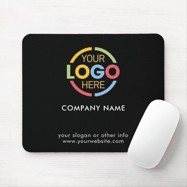 Anpassningsbar Black Promotional Company Business  Musmatta (Med mus)