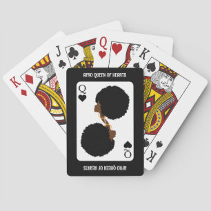 Anpassningsbar BLACK QUEEN Afro Hair Casinokort