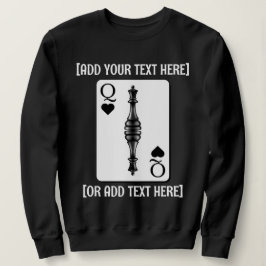 Anpassningsbar BLACK QUEEN CARD Chess Biet T Shirt