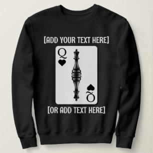 Anpassningsbar BLACK QUEEN CARD Chess Biet T Shirt