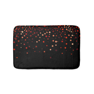 Anpassningsbar Black Red Glitter Confetti Personli Badrumsmatta