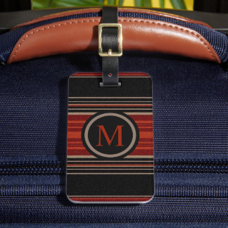 Anpassningsbar Black Red Orange White Aztec Mönste Bagagebricka
