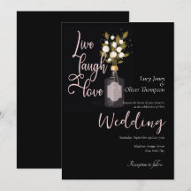 Anpassningsbar Black Romantic Blommigt Bröllop Car