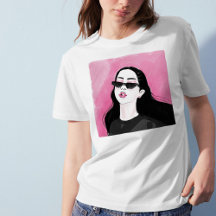 Anpassningsbar Black Rosa Modern Girl Graphic utsk