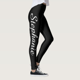 Anpassningsbar Black Runing Leggings DIY Skapar di