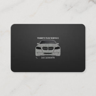 Anpassningsbar Black Taxi Service Affärskort Visitkort
