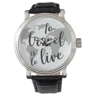 Anpassningsbar Black Vintage Leather Armbandsur