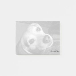 Anpassningsbar Black & White Pet Photo Modern Tren Post-it Block