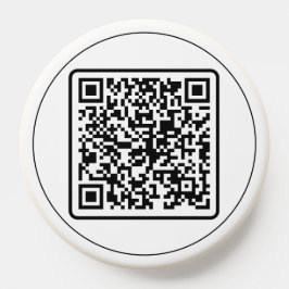 Anpassningsbar Black & White PopSocket med QR-kod