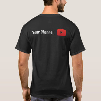 Anpassningsbar Black YouTube Channel Logotyp T-Shi T Shirt