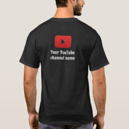Anpassningsbar Black YouTube Channel Logotyp T-Shi T Shirt