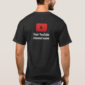 Anpassningsbar Black YouTube Channel Logotyp T-Shi T Shirt