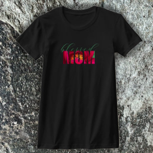 Anpassningsbar Blad Mamma Rosa Blommigt Christian T Shirt