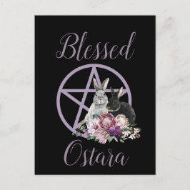 Anpassningsbar Blad Ostara Lila Pentacle Vår Vykort