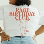Anpassningsbar Bladår Frog Leaper Sällsynt Birthda T Shirt<br><div class="desc">Dö in i födelsedagslussen som en leapin groda med vår "Sällsynt Birthday Klubb" T! Släpp loss hoppet år med ett streck över humor och en superskoj groda. Den här personligen T-shirt är den ultimata unika presenten för honom och henne och gör de som föddes den 29 februari till auktoriserad blöjor...</div>