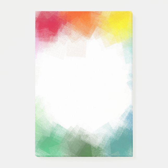Anpassningsbar Blank Abstrakt Art Rainbow Färger-m Post-it Block (Framsida)
