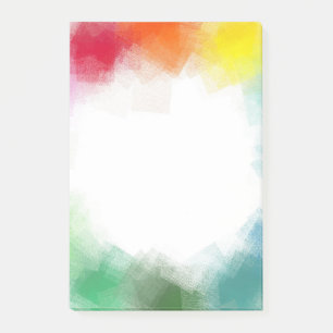 Anpassningsbar Blank Abstrakt Art Rainbow Färger- Post-it Block