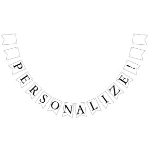 Anpassningsbar Blank Bröllop Bunting Flagga Banner