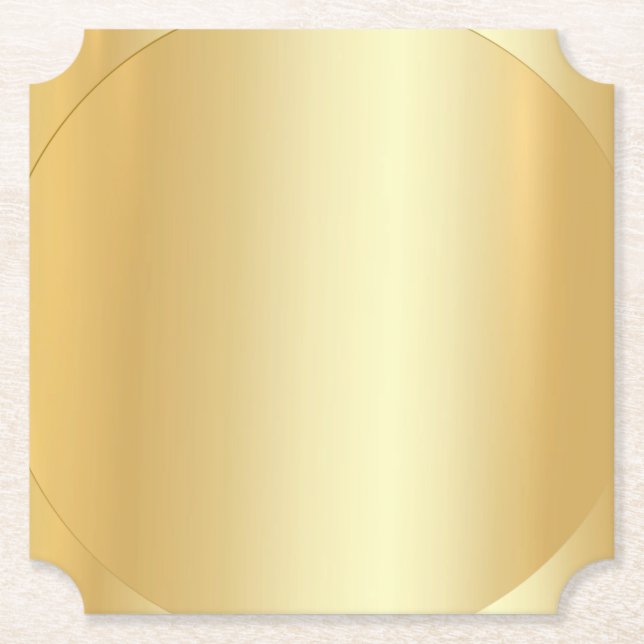 Anpassningsbar Blank Elegant mall Faux Guld Modern Underlägg Papper (Framsida)