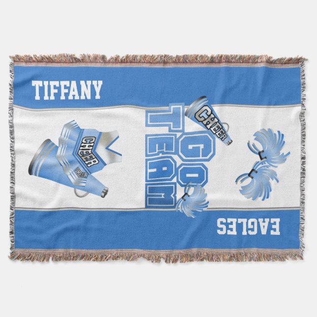 Anpassningsbar Blanket, Blue Team Spirit CheerLeda Filt (Framsidan)