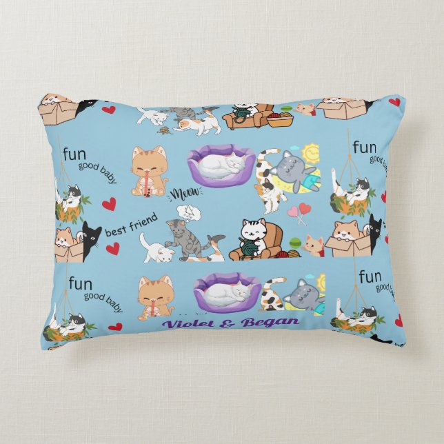 Anpassningsbar Blanket för ditt barn Sherpa Blanke Prydnadskudde (Framsidan)