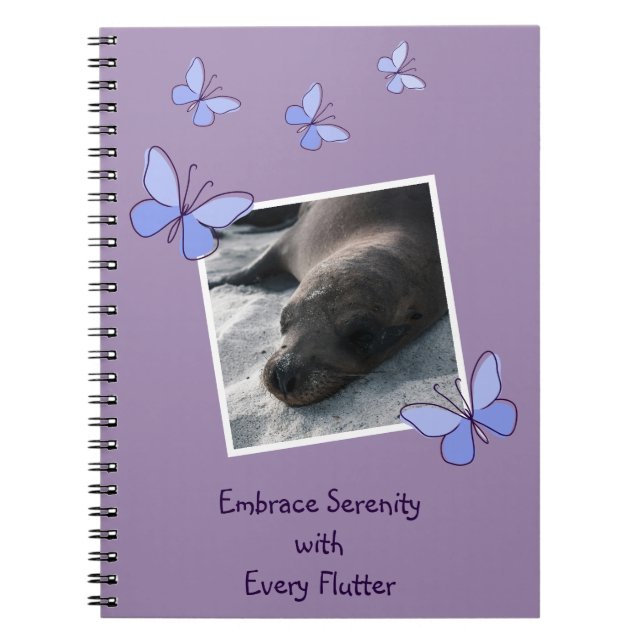 Anpassningsbar: Blått Butterfly Flutter Journals Anteckningsbok (Framsidan)