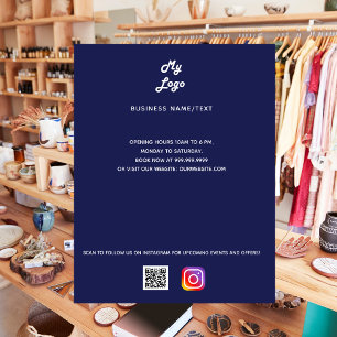 Anpassningsbar (blått) för instagram-logotyp för q flygblad