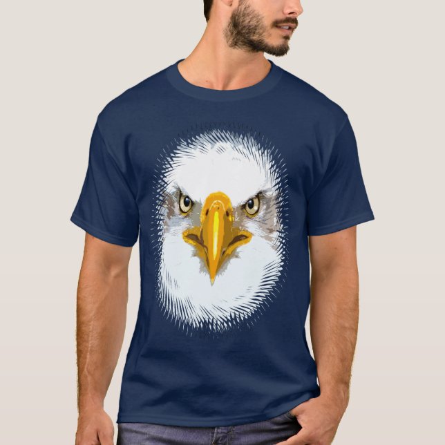 Anpassningsbar Blått Modern Elegant Ögat huvud T Shirt (Framsida)