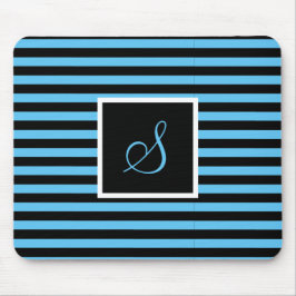 Anpassningsbar Blått och svart Brev Musmatta