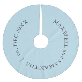 Anpassningsbar Blek Blue Julgran Skirt Julgransmatta Borstad Polyester