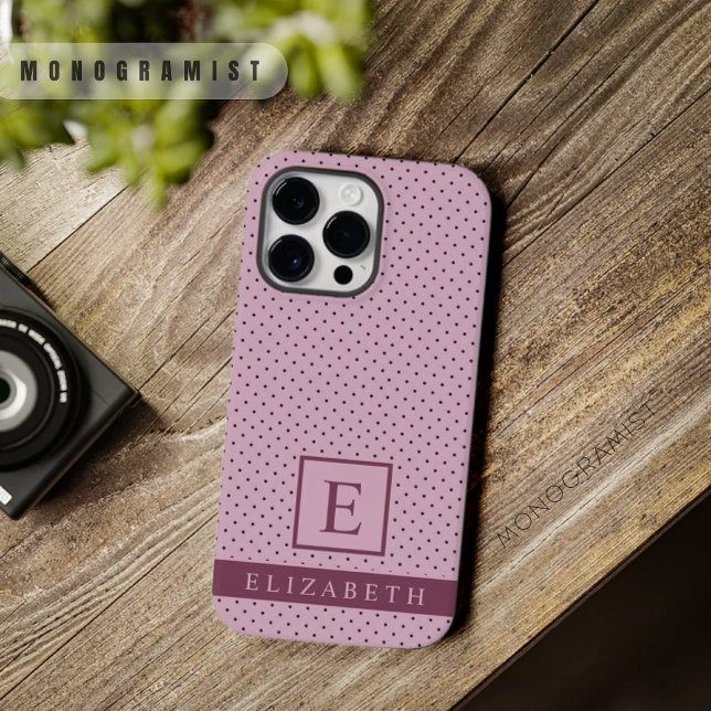 Anpassningsbar Blek Lavender Lila Pastel Rosa Polk (Custom Pale Lavender Purple Pastel Pink Polka Dot Case-Mate iPhone Case)