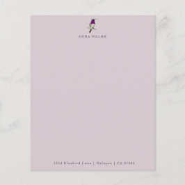 Anpassningsbar Blek Lilac Hummingbird Stationery P