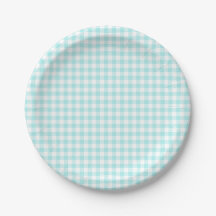 Anpassningsbar Blek Turcouise Gingham
