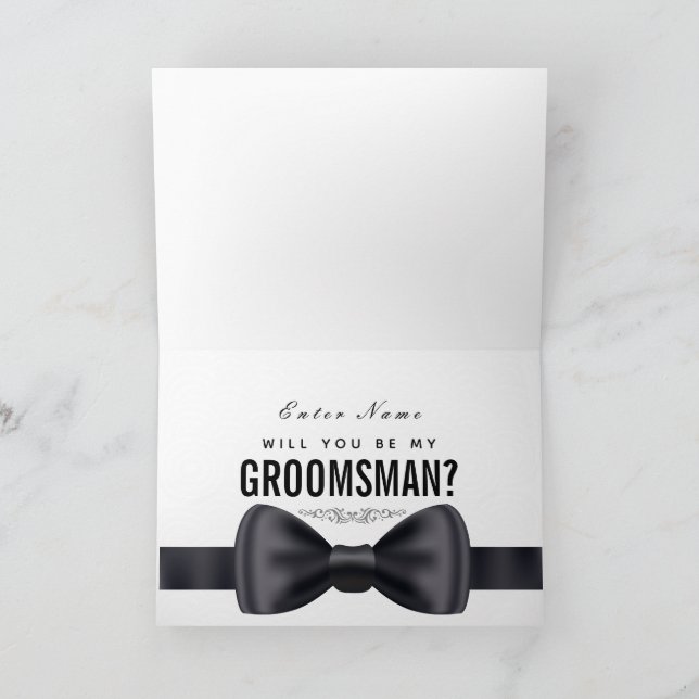 Anpassningsbar blir du min Groomsman- eller Best M Kort (Inuti)