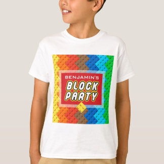 Anpassningsbar BLOCK PARTY Colorful Bricks Leksak T Shirt
