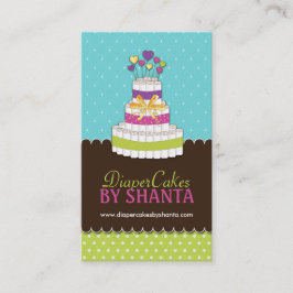 Anpassningsbar - blöjatårtavisitkortar visitkort