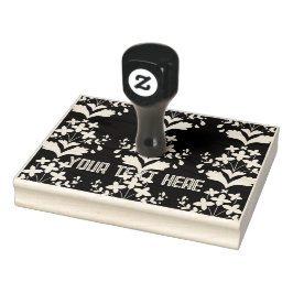 Anpassningsbar Blombildstext Wood Art Frimärke Stämpel