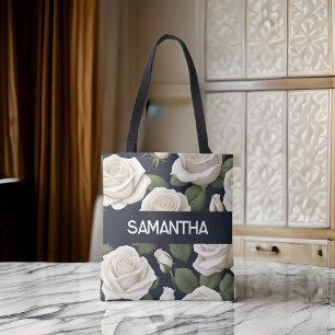 Anpassningsbar Blommigt Bag for Mamma, Birthday Gi Tygkasse