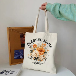 Anpassningsbar Blommigt Blad Mamma Bag, Mors dag G Tygkasse