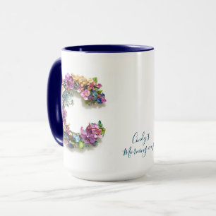 ANPASSNINGSBAR BLOMMIGT BREV S MUGG