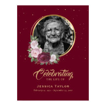 Anpassningsbar Blommigt Firande i livets begravnin