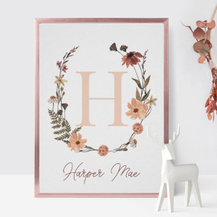 Anpassningsbar Blommigt - första utskrift   Wildbl Poster