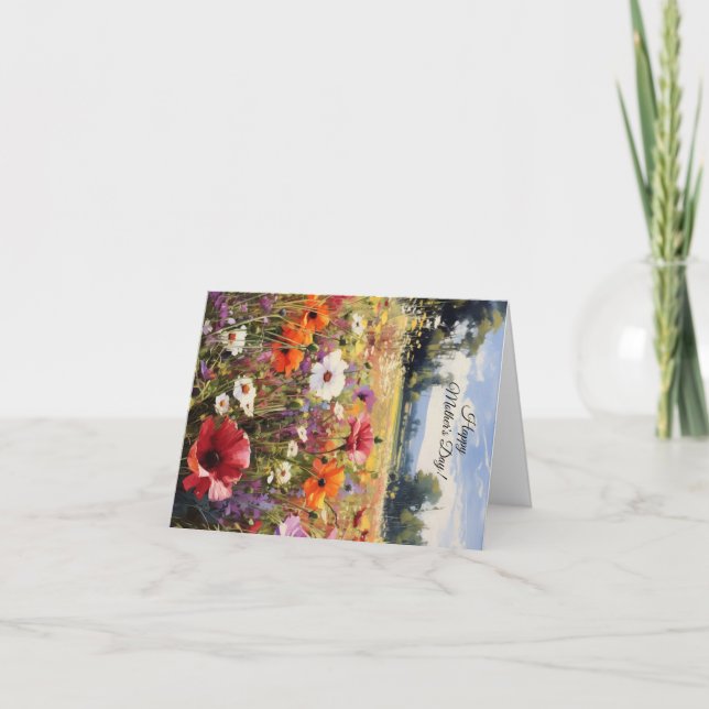 Anpassningsbar Blommigt Mors dag-kort Tack Kort (Framsida)