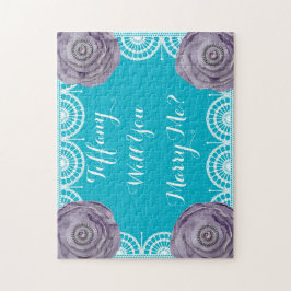 Anpassningsbar blommigt och snöre frieri pussel