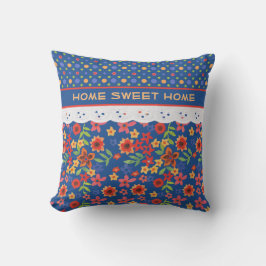 Anpassningsbar Blommigt, polkas, Faux Snöre Pillow Kudde