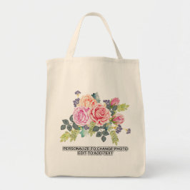 Anpassningsbar Blommigt Ro ersätter Artwork Slogan Tygkasse